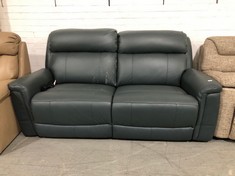 LA-Z-BOY 2 SEATER POWER RECLINER SOFA DARK TEAL FAUX LEATHER RRP- £2,279 (COLLECTION OR OPTIONAL DELIVERY)