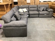 MORGAN 5-SEATER CORNER SOFA IN SANTOS GREY RRP £1899 (COLLECTION OR OPTIONAL DELIVERY) (KERBSIDE PALLET DELIVERY)