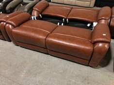 LA-Z-BOY WINCHESTER VINTAGE TAN FAUX LEATHER 2 SEATER SOFA PART (NO BACK) (COLLECTION OR OPTIONAL DELIVERY)