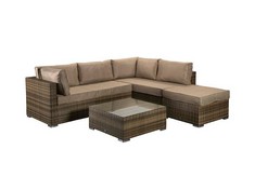 SIGNATURE WEAVE SAVANNAH CORNER SOFA IN MIXED BROWN - MODEL: SAVA0094 - RRP £1212 (COLLECTION OR OPTIONAL DELIVERY) (KERBSIDE PALLET DELIVERY)