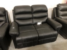LA-Z-BOY 2-SEATER SOFA IN BLACK LEATHER (COLLECTION OR OPTIONAL DELIVERY)