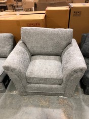 DURY CHUNKY WEAVE ARMCHAIR IN GREY RRP- £449 (COLLECTION OR OPTIONAL DELIVERY)
