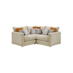 MALVERN 3 MODULAR SEATER SOFA IN SILVER FABRIC RRP- £1,440 (COLLECTION OR OPTIONAL DELIVERY)