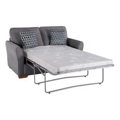JASMINE 2 SEATER SOFA BED WITH DELUXE MATTRESS IN ORKNEY GREY WITH NEWTON OCEAN SCATTERS RRP- £1,299.99 (COLLECTION OR OPTIONAL DELIVERY)