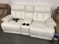 LA-Z-BOY EMPIRE 2 SEATER MOVIE RECLINER SOFA PURE WHITE FAUX LEATHER RRP- £3,579 (COLLECTION OR OPTIONAL DELIVERY)