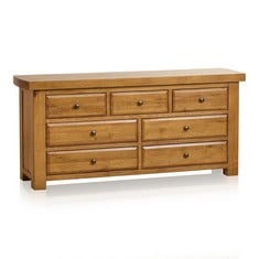 HERCULES RUSTIC SOLID OAK 3+4 DRAWER CHEST RRP- £679.99 (COLLECTION OR OPTIONAL DELIVERY)