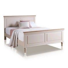 SHAY NATURAL OAK & PAINTED KING SIZE BED FRAME RRP- £729.99 (COLLECTION OR OPTIONAL DELIVERY) (KERBSIDE PALLET DELIVERY)