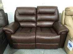 LA-Z-BOY 2 SEATER POWER RECLINER SOFA COFFEE FAUX LEATHER RRP- £2,799 (COLLECTION OR OPTIONAL DELIVERY)