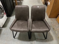 JOHN LEWIS BROOKS II SIDE DINING CHAIRS SET OF 2 MOCHA RRP- £269 (COLLECTION OR OPTIONAL DELIVERY)