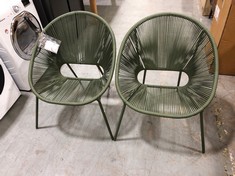 JOHN LEWIS SALSA CHAIR SET OF 2 GREEN RRP- £149 (COLLECTION OR OPTIONAL DELIVERY)