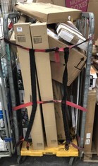 CAGE OF ASSORTED ITEMS TO INCLUDE DURONIC FULL MOTION ARM - MODEL NO. DM756 (CAGE NOT INCLUDED) (COLLECTION OR OPTIONAL DELIVERY) (KERBSIDE PALLET DELIVERY)