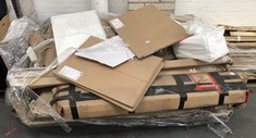 PALLET OF ASSORTED ITEMS TO INCLUDE GLEAM 3-DOOR 2-DRAWER WARDROBE PARTS (BOX 1/3) (COLLECTION OR OPTIONAL DELIVERY) (KERBSIDE PALLET DELIVERY)