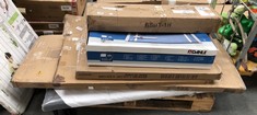 PALLET OF ASSORTED ITEMS TO INCLUDE THE LIGHTING COLLECTION SEARCHLIGHT FLOOR LIGHT IN SILVER (COLLECTION OR OPTIONAL DELIVERY) (KERBSIDE PALLET DELIVERY)