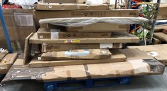 PALLET OF ASSORTED ITEMS TO INCLUDE CHILTON 3 DOOR MIRRORED WARDROBE GREY GLOSS (BOX 3 OF 3) (COLLECTION OR OPTIONAL DELIVERY) (KERBSIDE PALLET DELIVERY)
