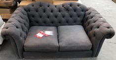TWO SEATER TEAL SOFA (COLLECTION OR OPTIONAL DELIVERY)