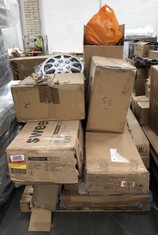 PALLET OF ASSORTED ITEMS TO INCLUDE ALU SLIDING GAZEBO 3 X 4M IN GREY, COMITE BELFAST KITCHEN SINK (COLLECTION OR OPTIONAL DELIVERY) (KERBSIDE PALLET DELIVERY)
