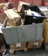 PALLET OF ASSORTED ITEMS TO INCLUDE SANI CLOTH HYPERPEROXIDE WIPES (COLLECTION OR OPTIONAL DELIVERY) (KERBSIDE PALLET DELIVERY)