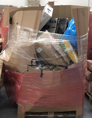 PALLET OF ASSORTED ITEMS TO INCLUDE EWBANK MOTION BAGLESS PET UPRIGHT VACUUM CLEANER (COLLECTION OR OPTIONAL DELIVERY) (KERBSIDE PALLET DELIVERY)