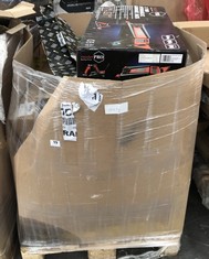 PALLET OF ASSORTED ITEMS TO INCLUDE MASTERPRO 3 TON HYDRAULIC GARAGE JACK (COLLECTION OR OPTIONAL DELIVERY) (KERBSIDE PALLET DELIVERY)