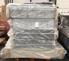 3 X ASSORTED BED BASES TO INCLUDE APPROX 135CM BED BASE IN CRUSHED SILVER VELVET WITH 2 DRAWERS (COLLECTION OR OPTIONAL DELIVERY) (KERBSIDE PALLET DELIVERY)