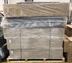 PALLET OF ASSORTED BED BASES / PARTS TO INCLUDE APPROX 90CM BED BASE IN LIGHT GREY WITH 2 DRAWERS (COLLECTION OR OPTIONAL DELIVERY) (KERBSIDE PALLET DELIVERY)