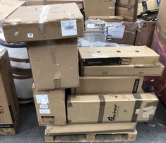 PALLET OF ASSORTED ITEMS TO INCLUDE 3 TIER BAMBOO SHOE RACK (COLLECTION OR OPTIONAL DELIVERY) (KERBSIDE PALLET DELIVERY)