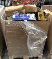 PALLET BOX OF ASSORTED ITEMS TO INCLUDE JANIPAK CLEANING KIT, MOOG CHASIS PARTS (COLLECTION OR OPTIONAL DELIVERY) (KERBSIDE PALLET DELIVERY)