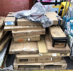 PALLET OF ASSORTED FURNITURE / ITEMS TO INCLUDE VIDA DESIGNS CHELSEA LARGE RADIATOR COVER IN WHITE (COLLECTION OR OPTIONAL DELIVERY) (KERBSIDE PALLET DELIVERY)