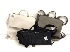 BOX OF ASSORTED BAGS TO INCLUDE JOHN LEWIS BACKPACK IN DARK KHAKI (DELIVERY ONLY)