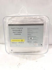 JOHN LEWIS SOFT TOUCH WASHABLE MATTRESS TOPPER - SIZE SUPER KING SIZE - RRP £130 (DELIVERY ONLY)