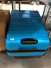JOHN LEWIS LARGE HARD SHELL SUITCASE - SKY BLUE / BLACK (DELIVERY ONLY)