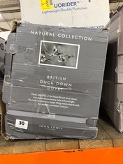 JOHN LEWIS NATURAL COLLECTION BRITISH DUCK DOWN DUVET 4.5 +9 TOG - SIZE SUPER KING SIZE (DELIVERY ONLY)