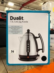 DUALIT 1.5L LITE JUG KETTLE IN BLACK (DELIVERY ONLY)
