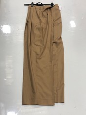 JOHN LEWIS WOOL BLEND WOMEN'S WIDE LEG TROUSERS - LIGHT BROWN UK 14 (DELIVERY ONLY)