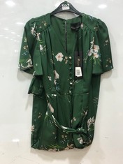 PHASE EIGHT DALIA FLORAL JUMPSUIT - GREEN OLIVE - UK 6 RRP £120 (DELIVERY ONLY)