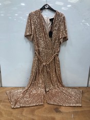 PHASE EIGHT ALESSANDRA WOMEN'S JUMPSUIT - ROSE GOLD UK 18 RRP £199 (DELIVERY ONLY)