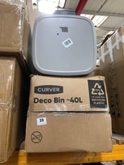 CURVER DECO BIN 40L AND JOHN LEWIS SINGLE KITCHEN PEDAL BIN (DELIVERY ONLY)