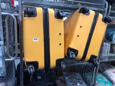 2 X JOHN LEWIS LARGE HARDSHELL SUITCASE IN MEDIUM YELLOW (DELIVERY ONLY)
