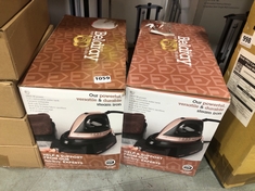 2 X BELDRAY STEAM SURGE PRO ROSE GOLD SPECIAL EDITION IRON (DELIVERY ONLY)