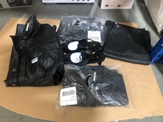 5 X ASSORTED ITEMS TO INCLUDE AMBER VEGAN BLACK LEATHER JACKET - SIZE 6 (DELIVERY ONLY)