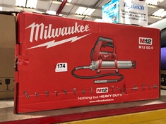 MILWAUKEE 12V CORDLESS GREASE GUN - MODEL NO. M12GG-0 - RRP £113 (DELIVERY ONLY)