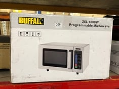 BUFFALO 25L 1000W PROGRAMMABLE COMMERCIAL MICROWAVE OVEN - RRP £199 (DELIVERY ONLY)