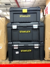 3 X ASSORTED TOOLBOXES TO INCLUDE STANLEY ESSENTIAL 19" METAL LATCHES TOOLBOX (DELIVERY ONLY)