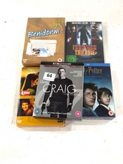 5 X ASSORTED DVD/BLU-RAY TO INCLUDE HARRY POTTER COMPLETE 8-FILM COLLECTION 16 DISC BLU-RAY SET (DELIVERY ONLY)