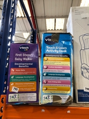 VTECH BABY FIRST STEPS BABY WALKER TO INCLUDE VTECH TOUCH & LEARN ACTIVITY DESK (DELIVERY ONLY)
