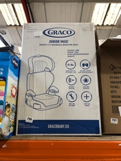 GRACO JUNIOR MAXI GROUP 2/3 HIGHBACK BOOSTER SEAT (DELIVERY ONLY)