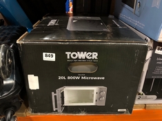 TOWER 20L 800W MICROWAVE SILVER (DELIVERY ONLY)