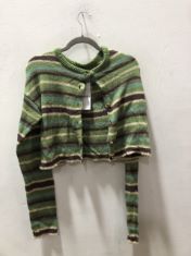 X20 ASSORTED WOMEN’S CLOTHING SIZE MEDIUM TO INCLUDE GREEN STRIPED CARDIGAN . (DELIVERY ONLY)