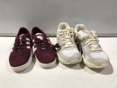 X2 PAIRS OF TRAINERS SIZE 5-5 AND A HALF. (DELIVERY ONLY)