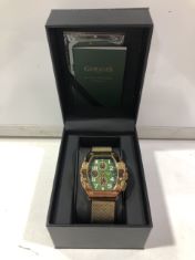 1 X GAMAGES DIMENSIONAL GOLD WATCH . (DELIVERY ONLY)